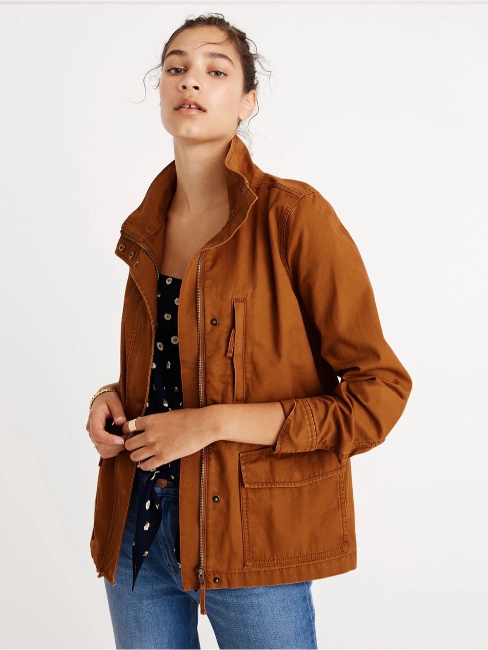 Madewell Utility Jacket Rust Color Size XS – Excellent Quality